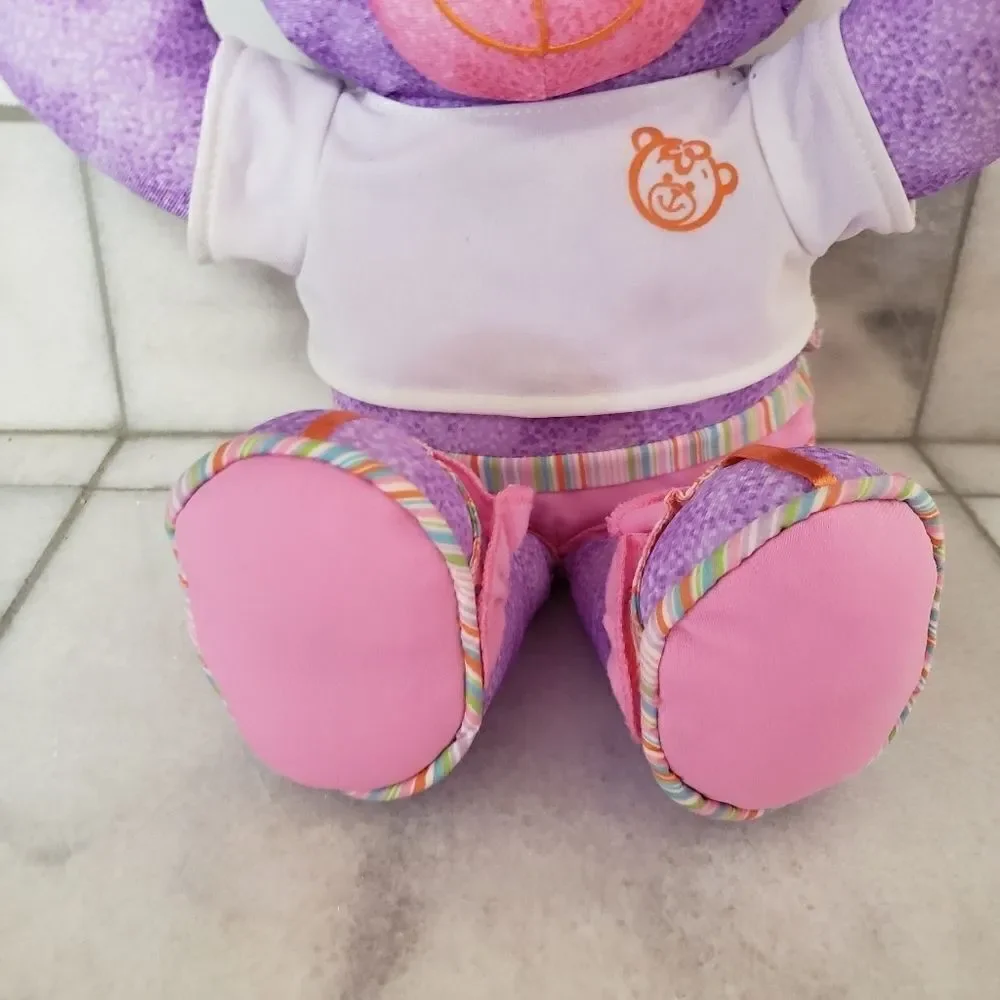 Doodle Bear Vintage 1996 Tyco Yellow Denim Plush Stuffed Animal